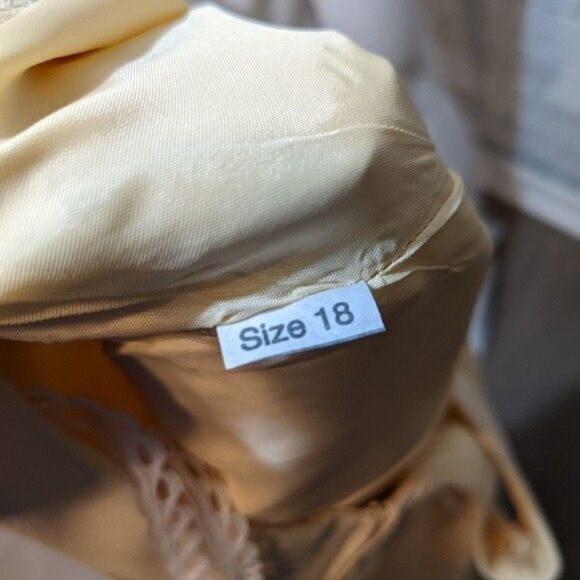 Karen Miller dress with jacket pale formal Bridgerton sz 18 - Picture 7 of 11